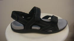 Scholl - sandal i svart nubuckskinn